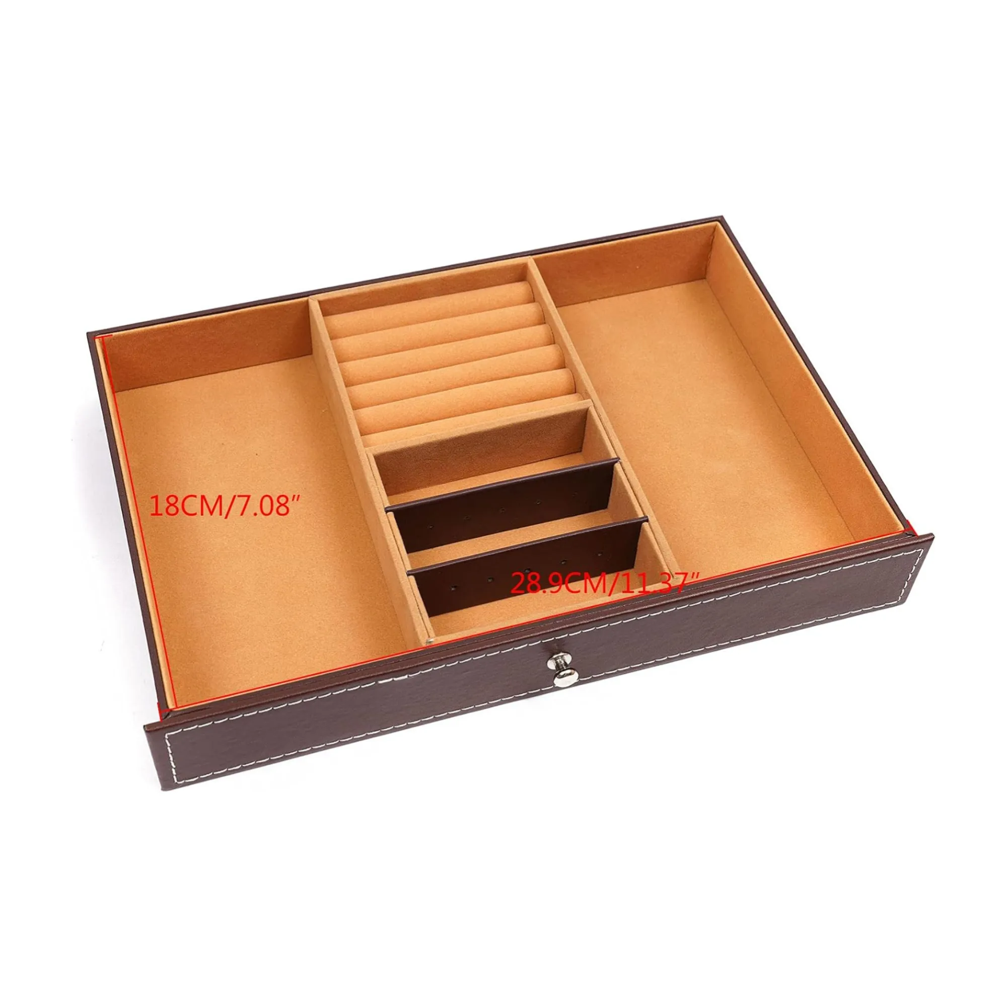 12-Watch Storage Box And Sunglasses, Jewelry Drawer With Mirror Blwl0073