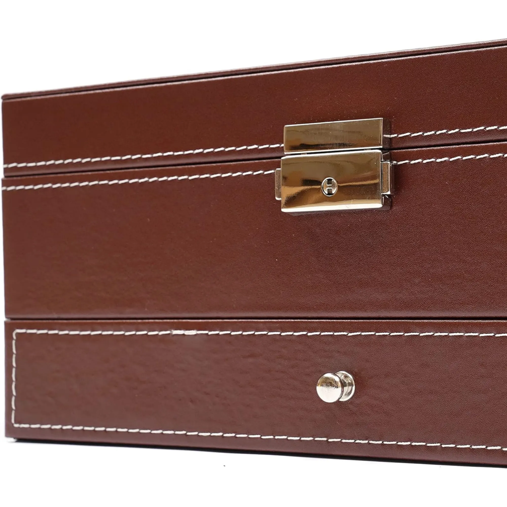 12-Watch Storage Box And Sunglasses, Jewelry Drawer With Mirror Blwl0073