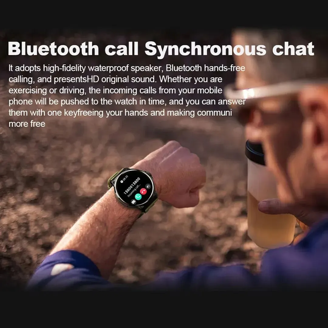 1.85 Inch Hd Bluetooth Smart Watch For Men - Fitness Tracker With Heart Monitor