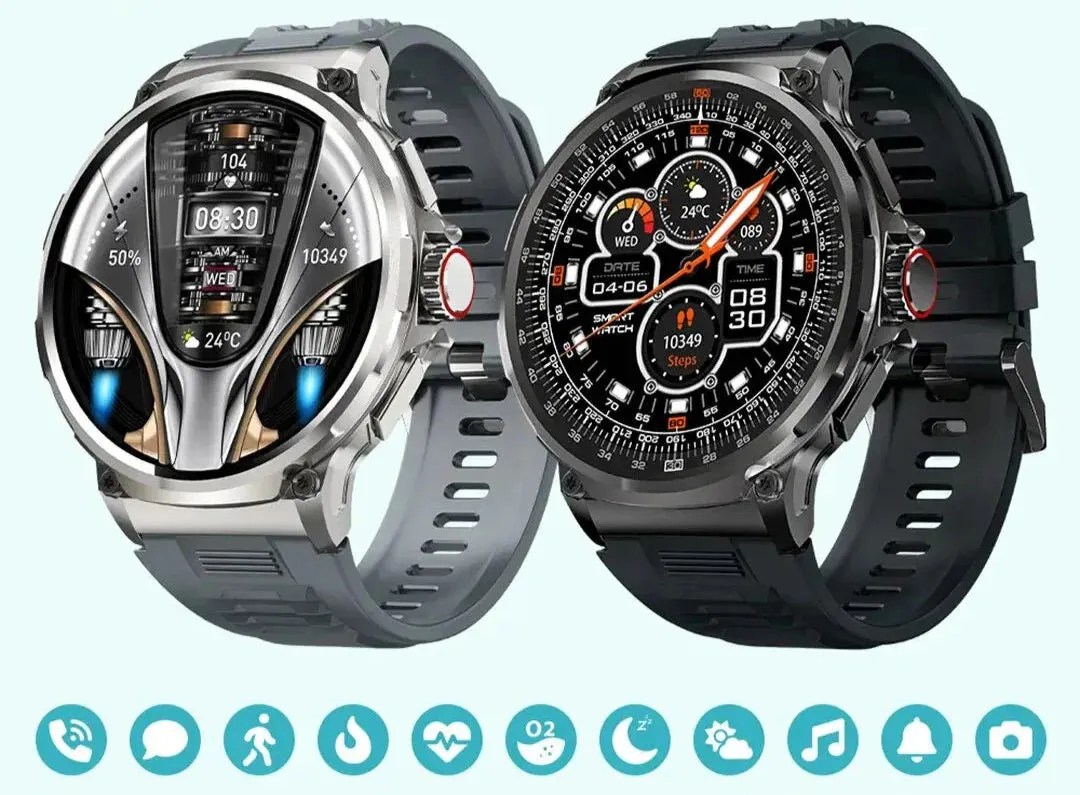 1.85 Inch Hd Bluetooth Smart Watch For Men - Fitness Tracker With Heart Monitor