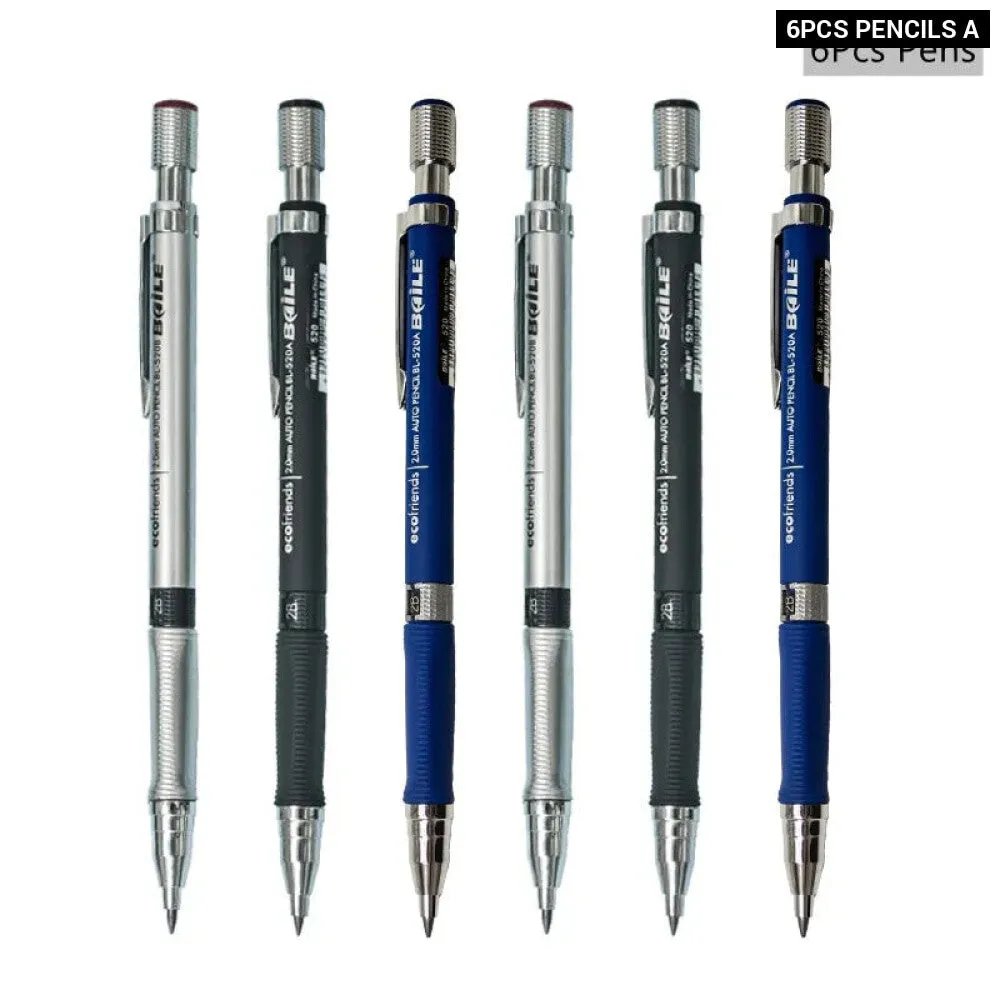 2.0mm Mechanical Pencil Set with 2b Lead Refill for Writing Sketching and Drawing