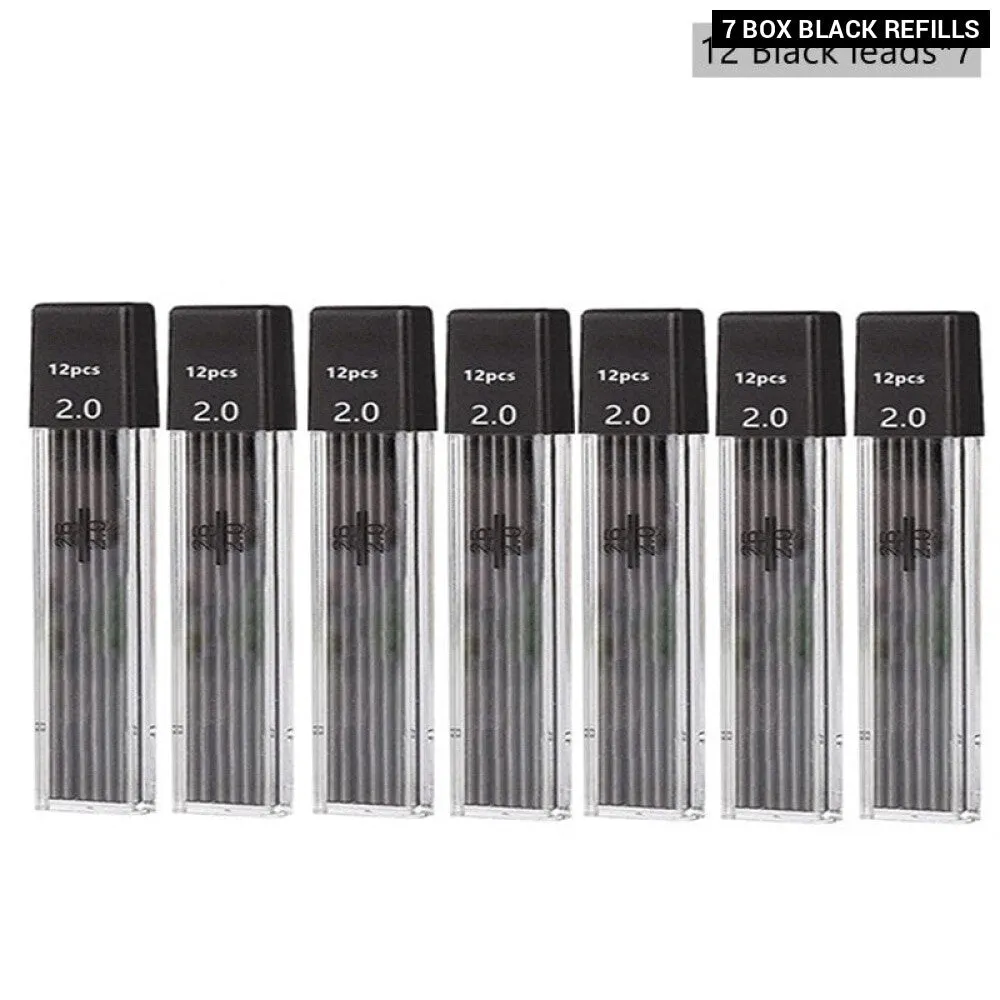 2.0mm Mechanical Pencil Set with 2b Lead Refill for Writing Sketching and Drawing
