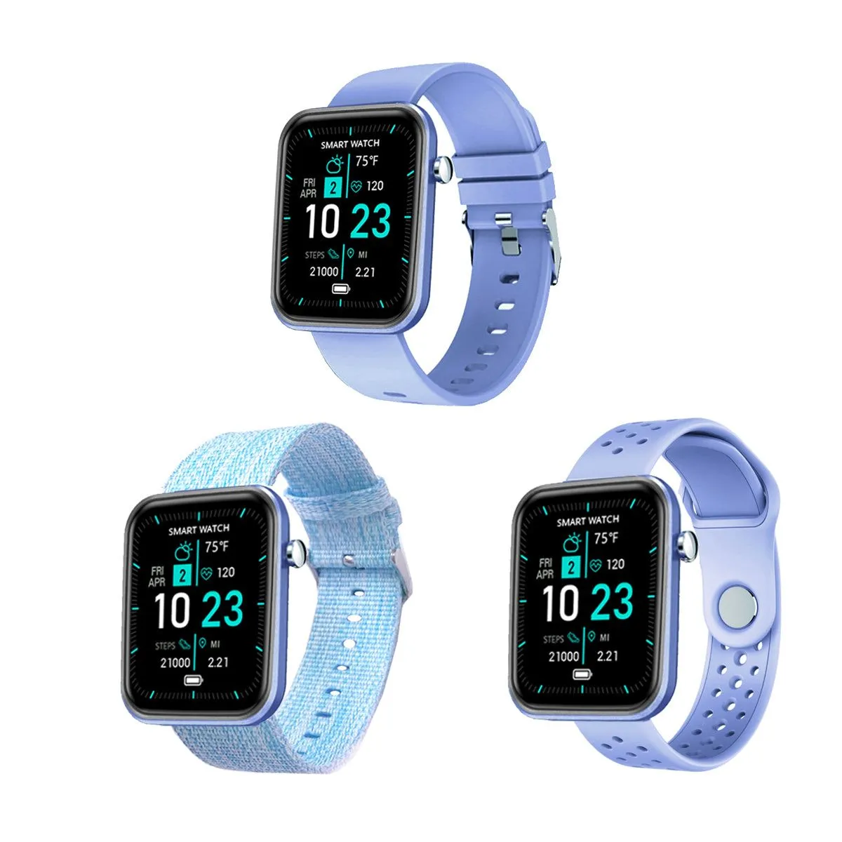 Advanced Smartwatch With Three Bands And Wellness   Activity Tracker