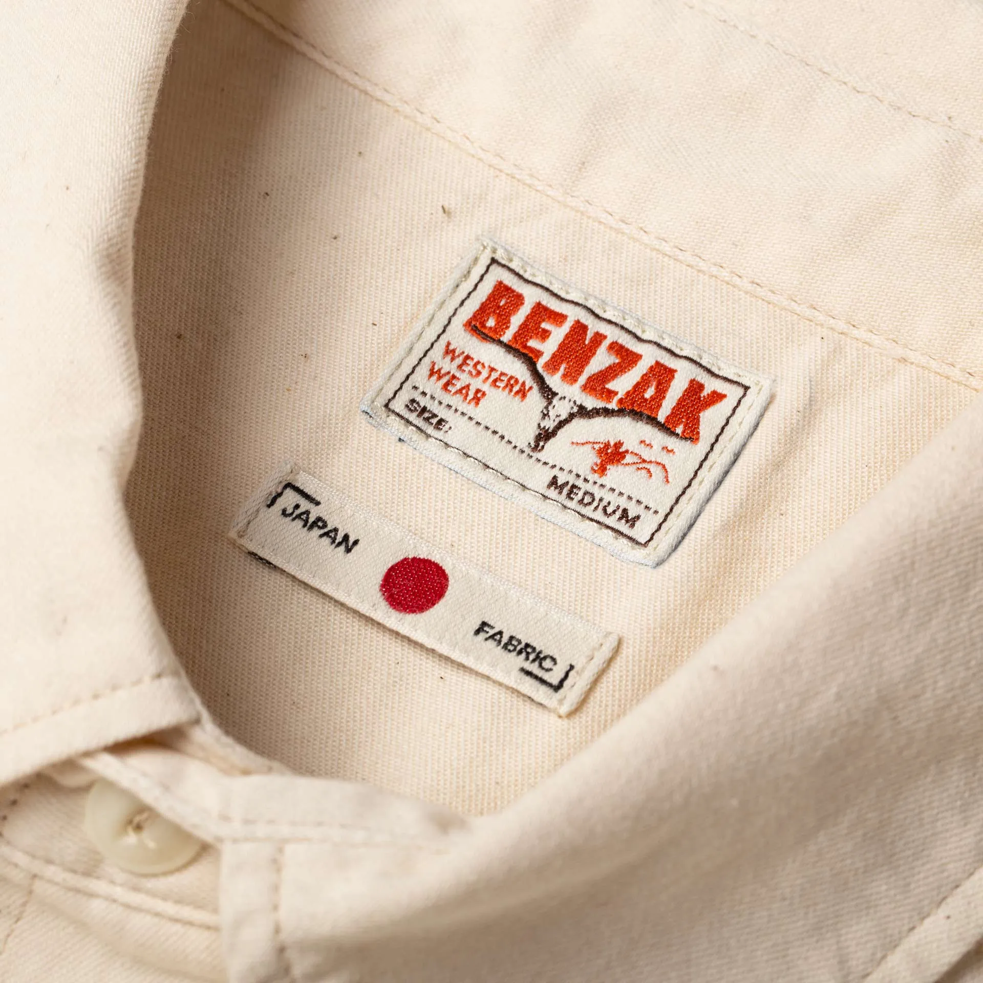 BCS-01 WESTERN SHIRT 6 oz. ecru denim