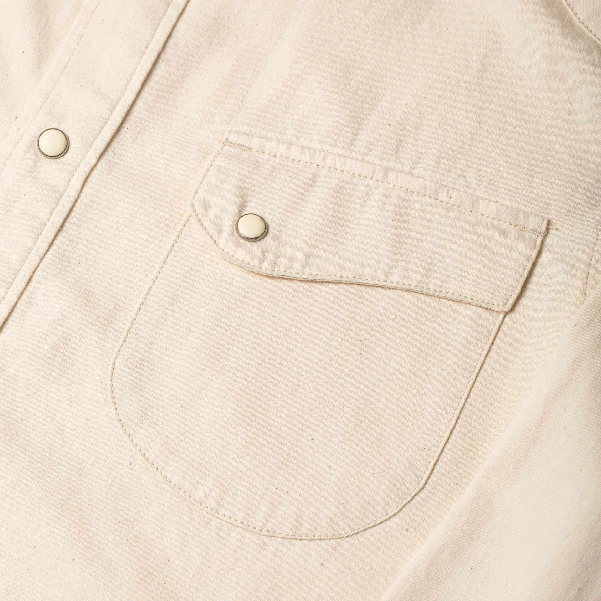 BCS-01 WESTERN SHIRT 6 oz. ecru denim