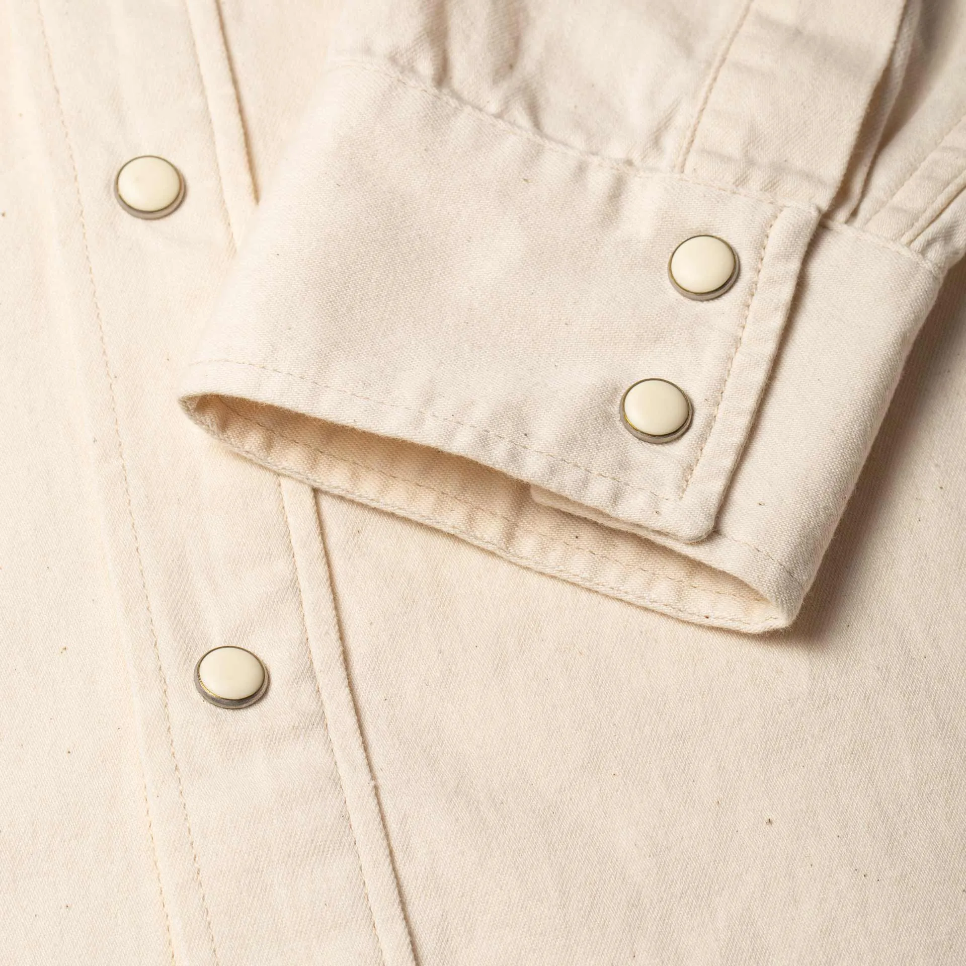 BCS-01 WESTERN SHIRT 6 oz. ecru denim