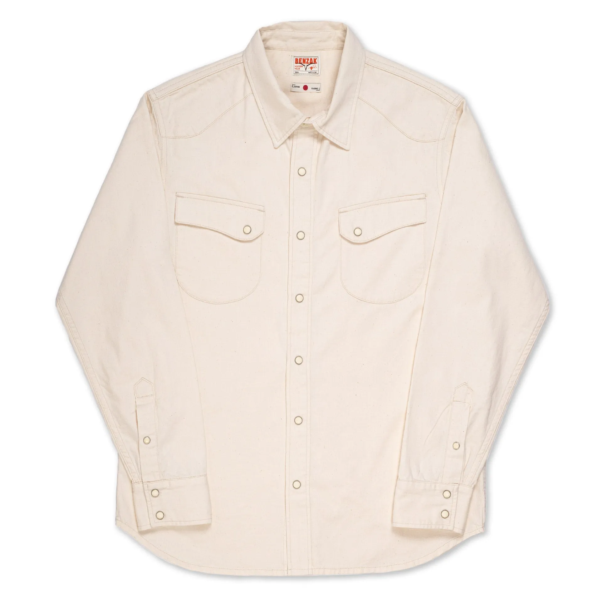 BCS-01 WESTERN SHIRT 6 oz. ecru denim