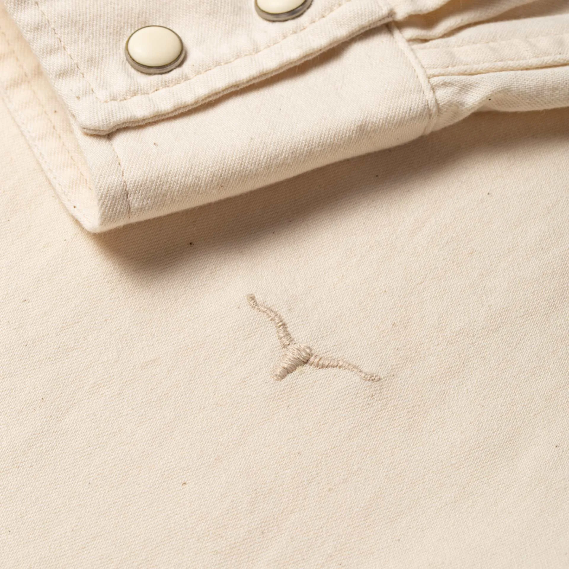 BCS-01 WESTERN SHIRT 6 oz. ecru denim