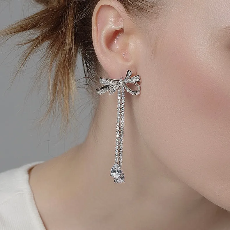 Bow Tassel Earrings