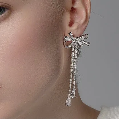 Bow Tassel Earrings