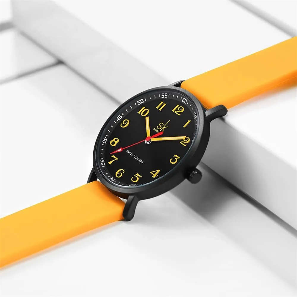 Casual Fashion Women Sport Watch Sweat Resistant Students Watch with Easy Read Dial and Silicone Band,Water Resistant