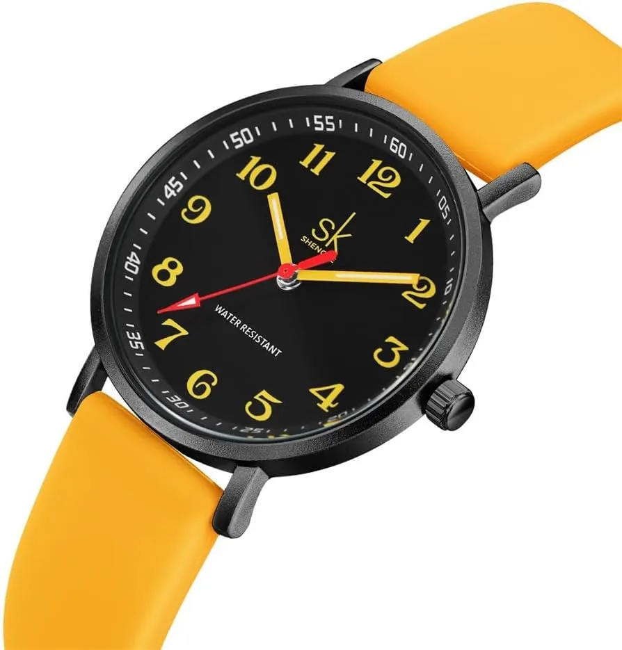 Casual Fashion Women Sport Watch Sweat Resistant Students Watch with Easy Read Dial and Silicone Band,Water Resistant
