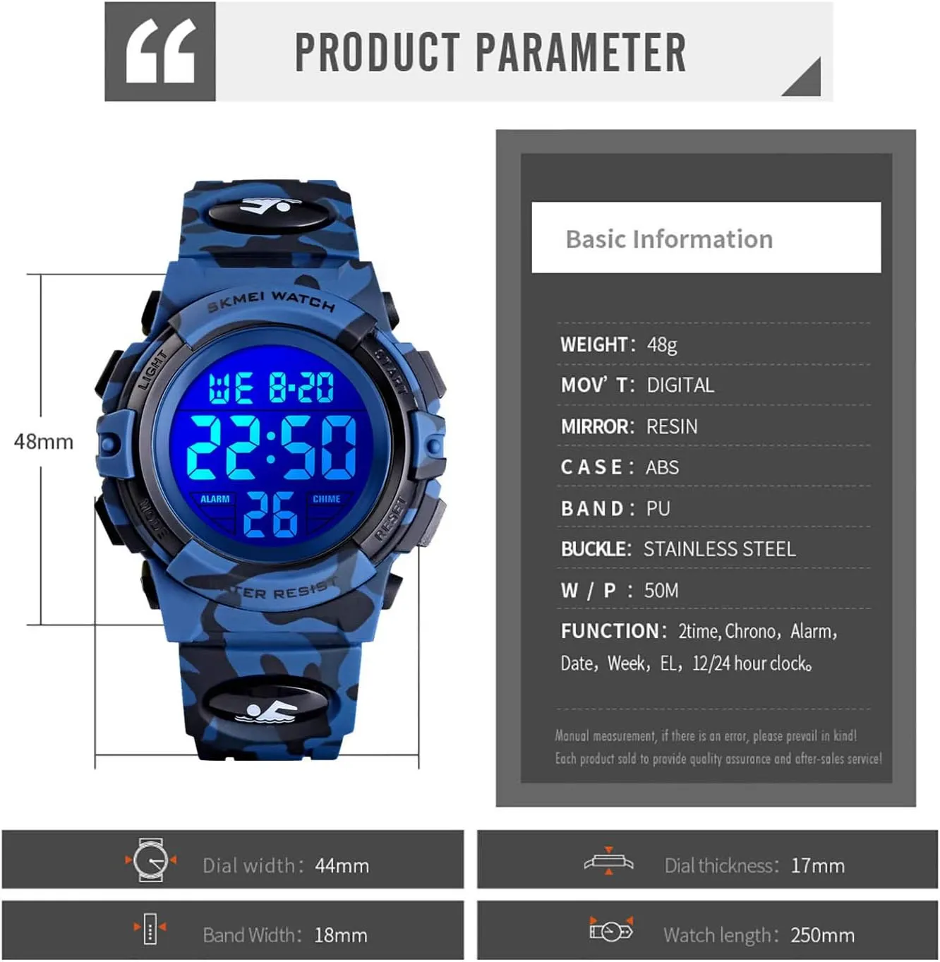 cofuo Kids Digital Sports Watch for Boys Girls, Boy Waterproof Casual Electronic Analog Quartz 7 Colorful Led Watches with Alarm Stopwatch Silicone Band Luminous Wristatches