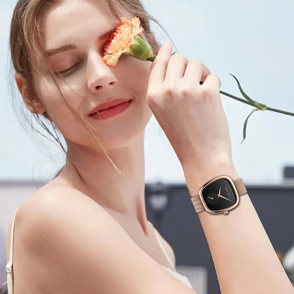 Fashionable Minimalist Style Oval Watches