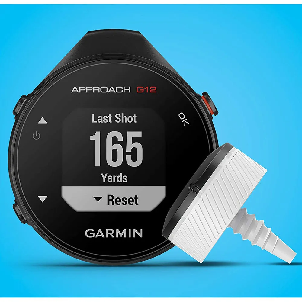 Garmin Approach G12 Clip-on Golf GPS Rangefinder 42k  Preloaded Courses Black Watch - 010-02555-00