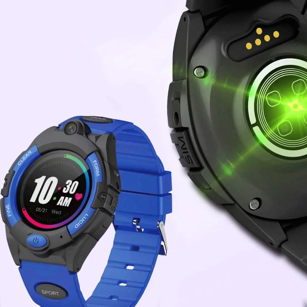 Green Lion Series 4 GL-KD10 4G Kids Smart Watch Black Case With Blue Strap