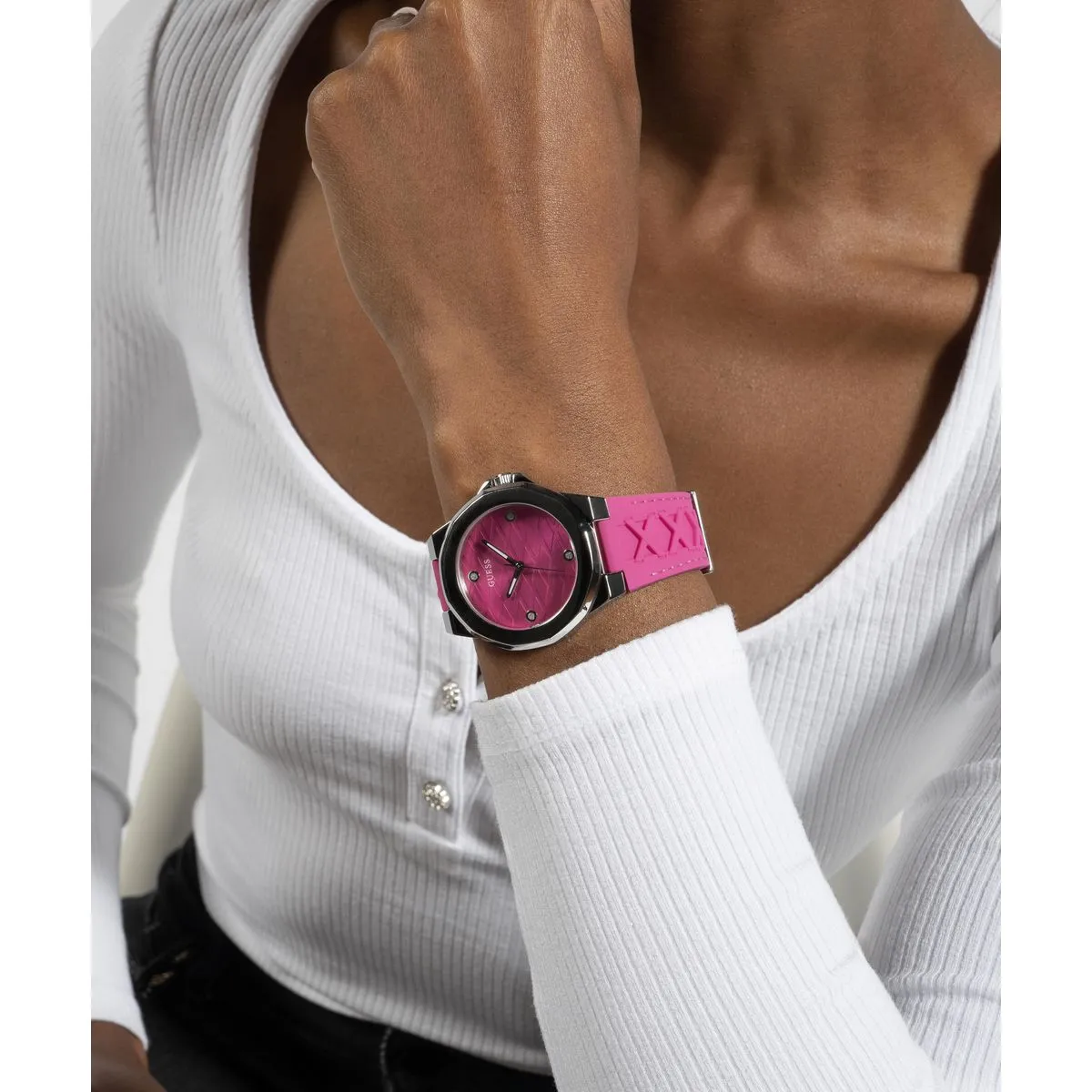 Guess Pink Dial Women Analog Watch - GW0599L1