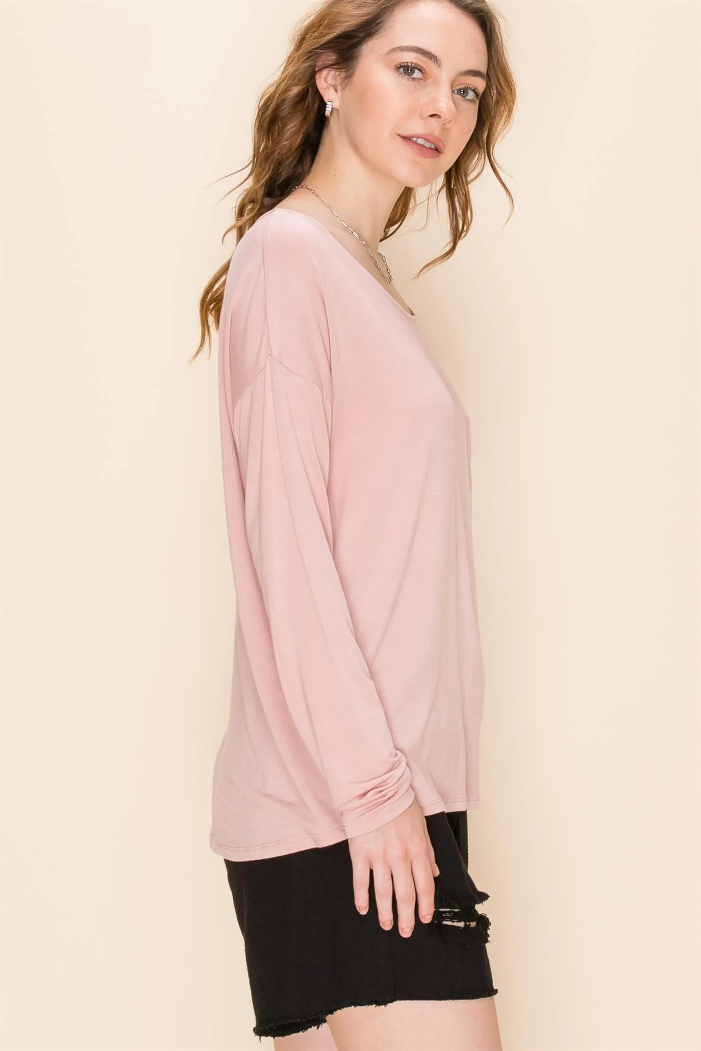HyFve Double Zero Misty Rose Pocket Long Sleeve