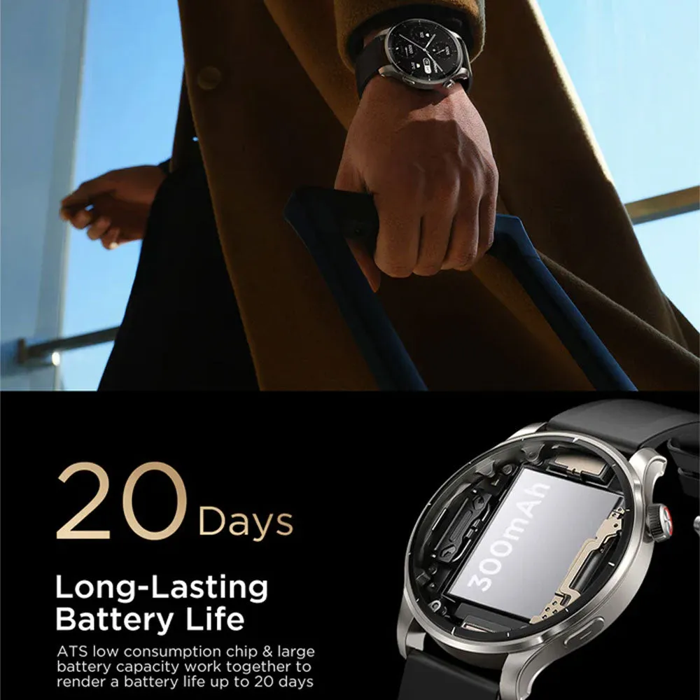Joyroom Venture Series JR-FV1 Smart Watch Silver Case With Black Silicone Strap & Extra Stainless Steel Strap