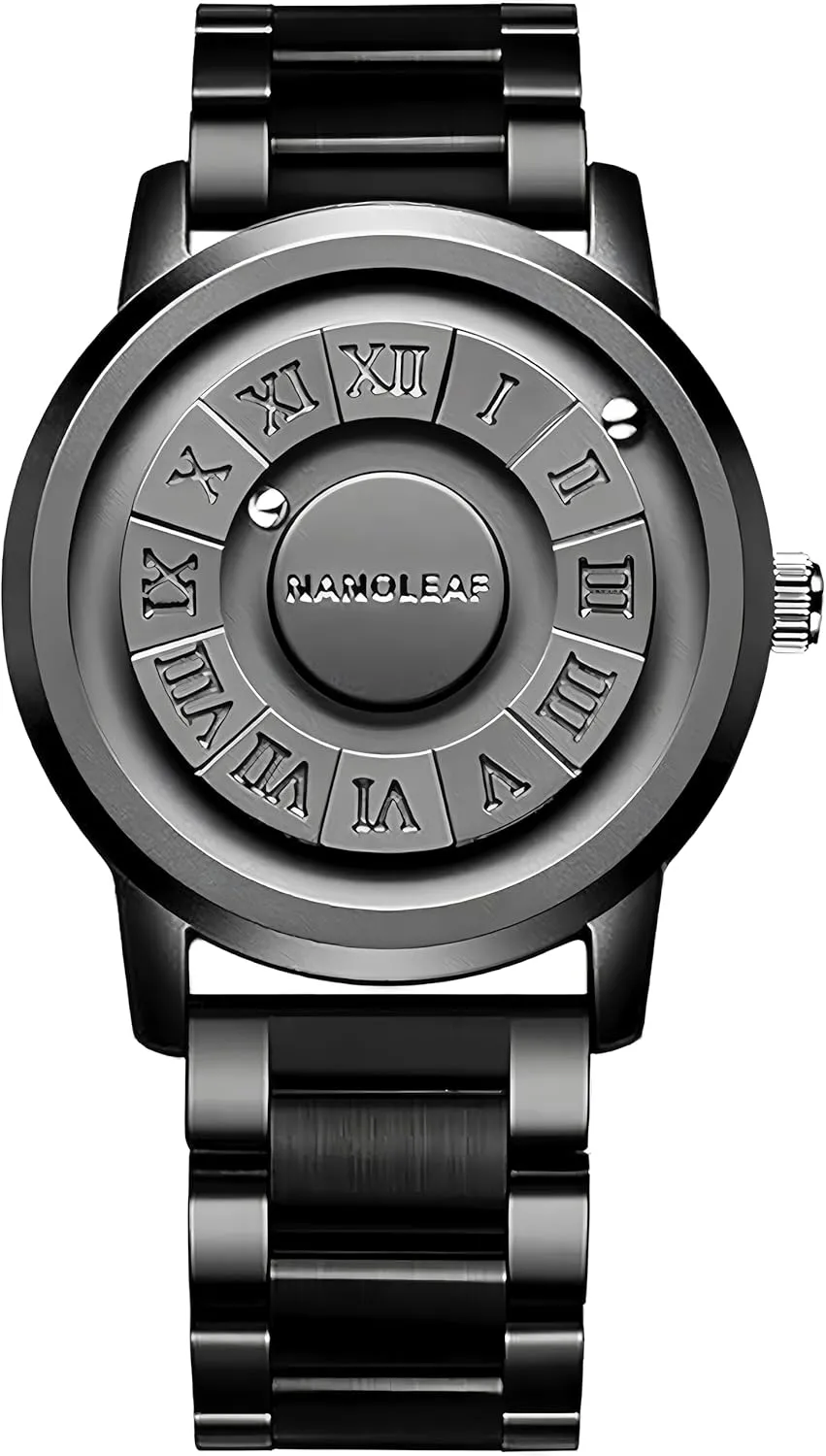 Magnetic Levitation Cool Watch,Minimalist Unisex Watches 3D Roman Numerals Creative Balls Dial Waterproof Quartz Wristwatch Unique Super Strong Magnetic Drive Men's Watch