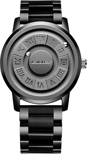 Magnetic Levitation Cool Watch,Minimalist Unisex Watches 3D Roman Numerals Creative Balls Dial Waterproof Quartz Wristwatch Unique Super Strong Magnetic Drive Men's Watch