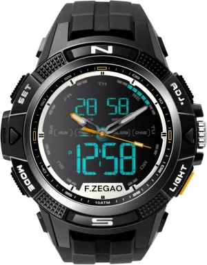 Men's Digital Watch Waterproof with Stopwatch Alarm, Ultra-Thin Super Wide-Angle Display Sport Digital Watches