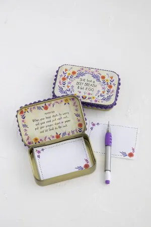 Natural Life She Took A Deep Breath Tin Prayer Box 096