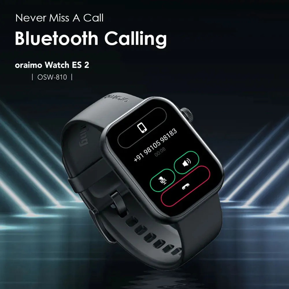 Oraimo Watch ES 2 OSW-810 Smart Watch With Silicone Strap - Black