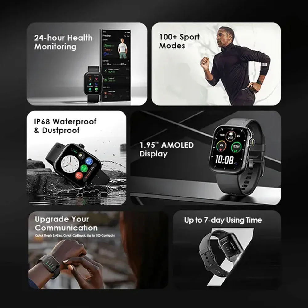 Oraimo Watch ES 2 OSW-810 Smart Watch With Silicone Strap - Black