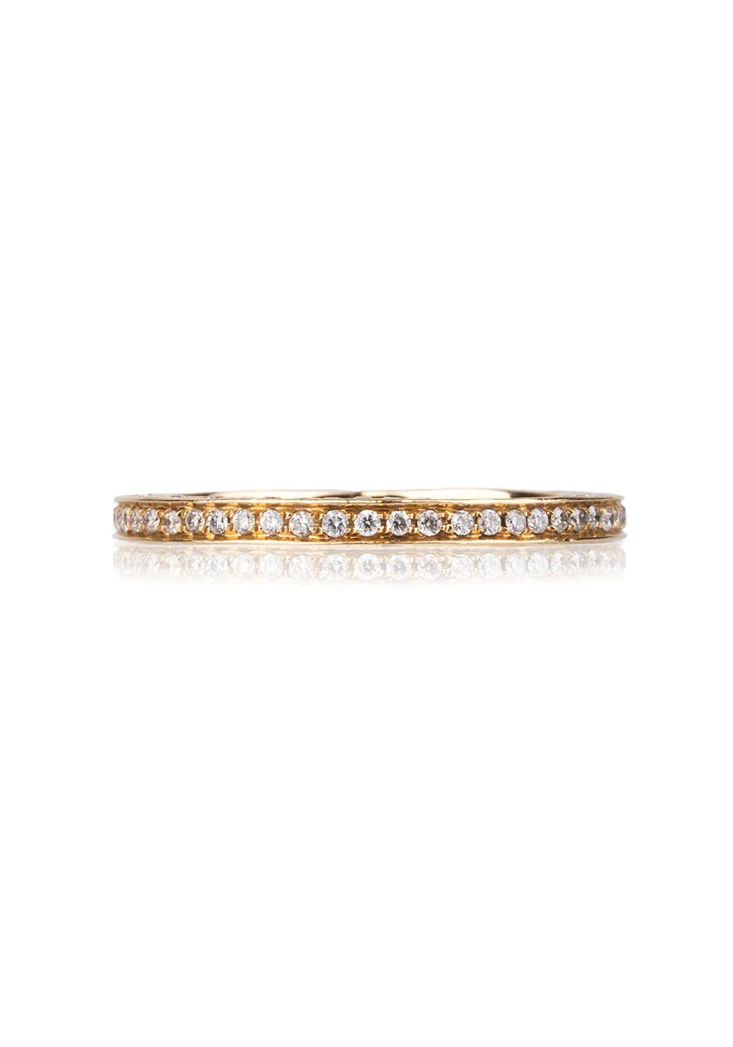 Oster Collection 18KYG 3 Side Micro Pavé Diamond Eternity Band