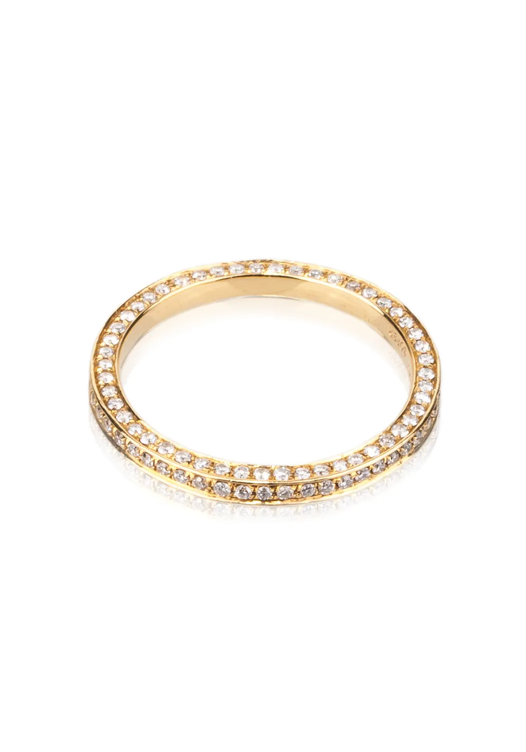 Oster Collection 18KYG 3 Side Micro Pavé Diamond Eternity Band