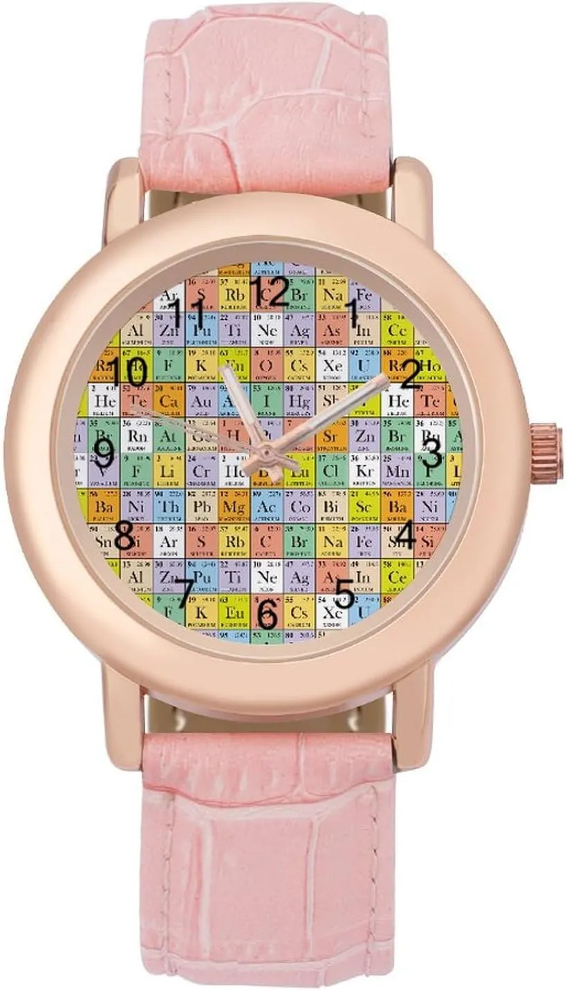 Periodic Table Fashion Casual Watches for Women Cute Girls Watch Gift Nurses Teachers