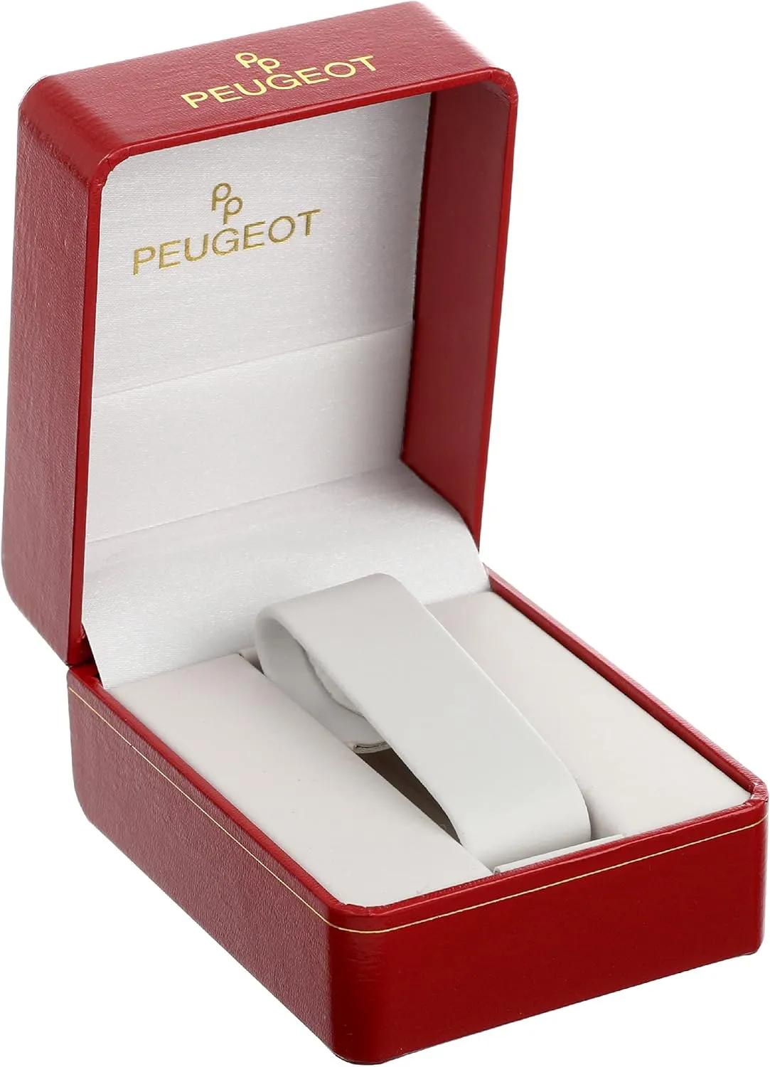Peugeot Women's Crystal Bezel Boyfriend Size Watch, Easy to Read Dial with Colorful Leather Strap