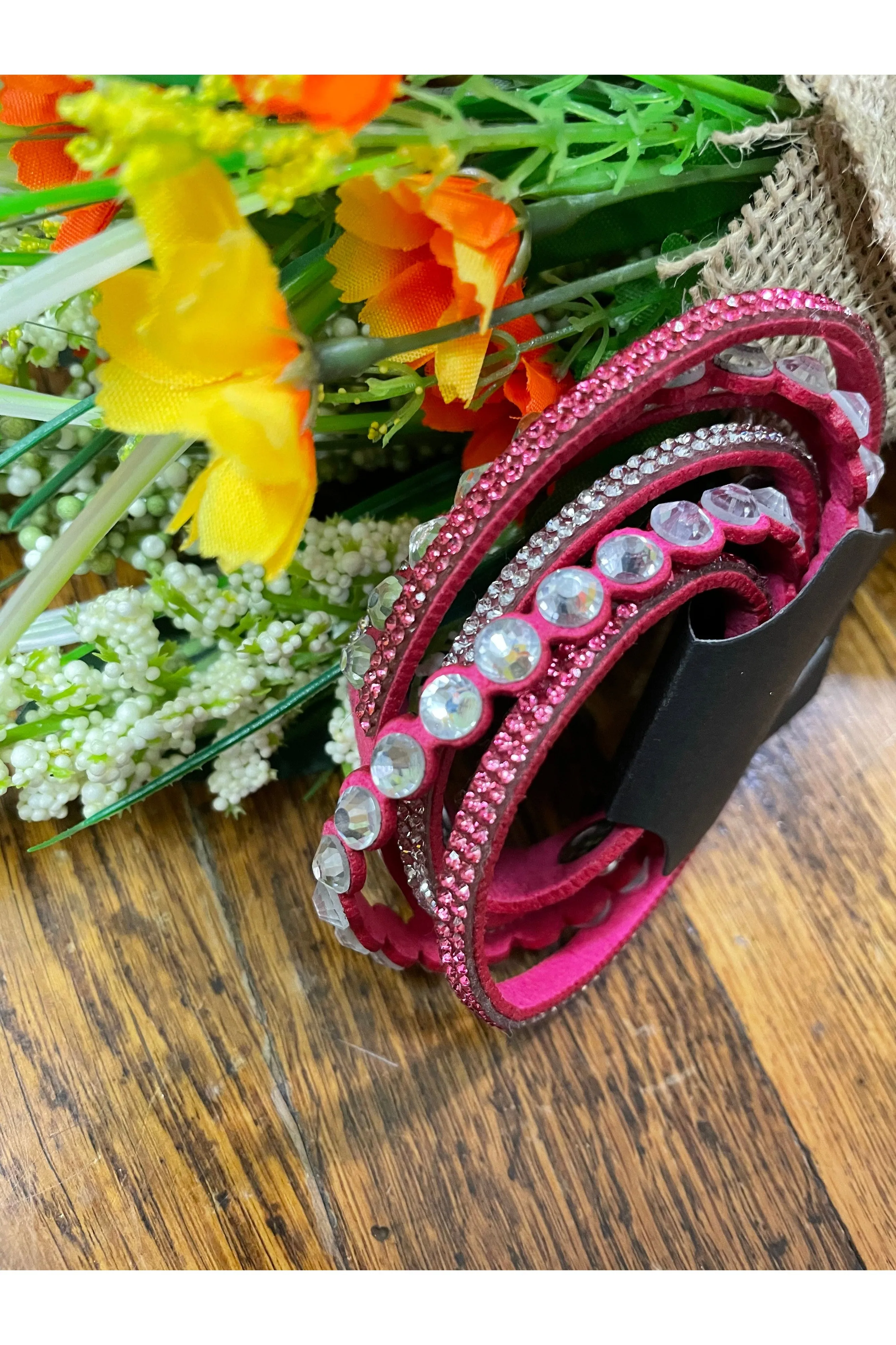 Pink Multi Strand Snap Bracelet