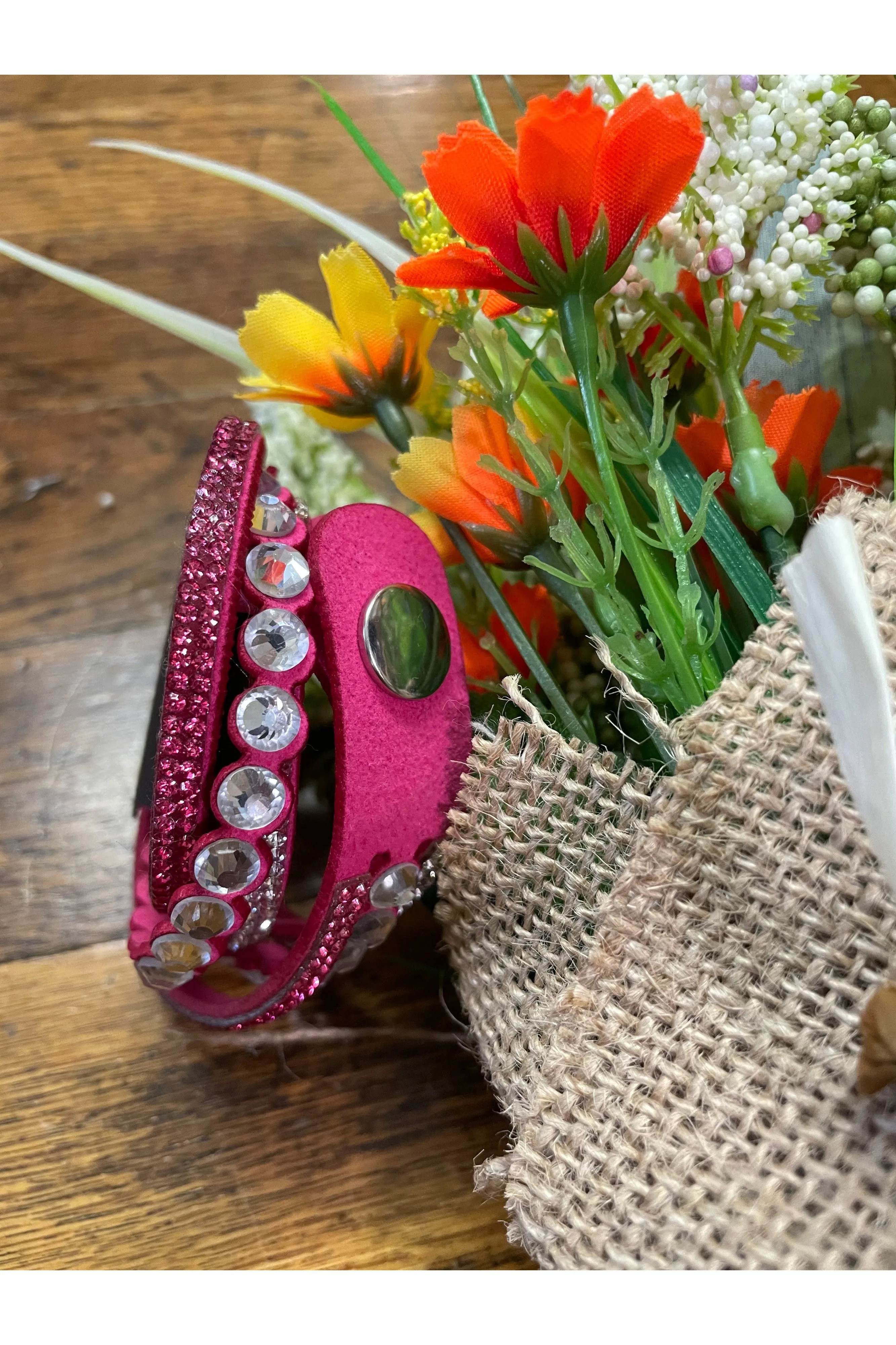 Pink Multi Strand Snap Bracelet