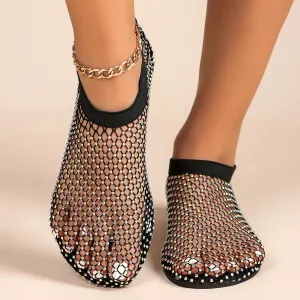 Ros - Diamond Mesh Flats