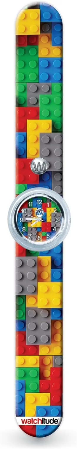 Slap Watch - One Size, Boys and Girls, Plunge Proof, Removable Analog Face, Colorful and Inspiring, Interchangeable Silicone Bands, Fun and Inspiring Bracelet Watches