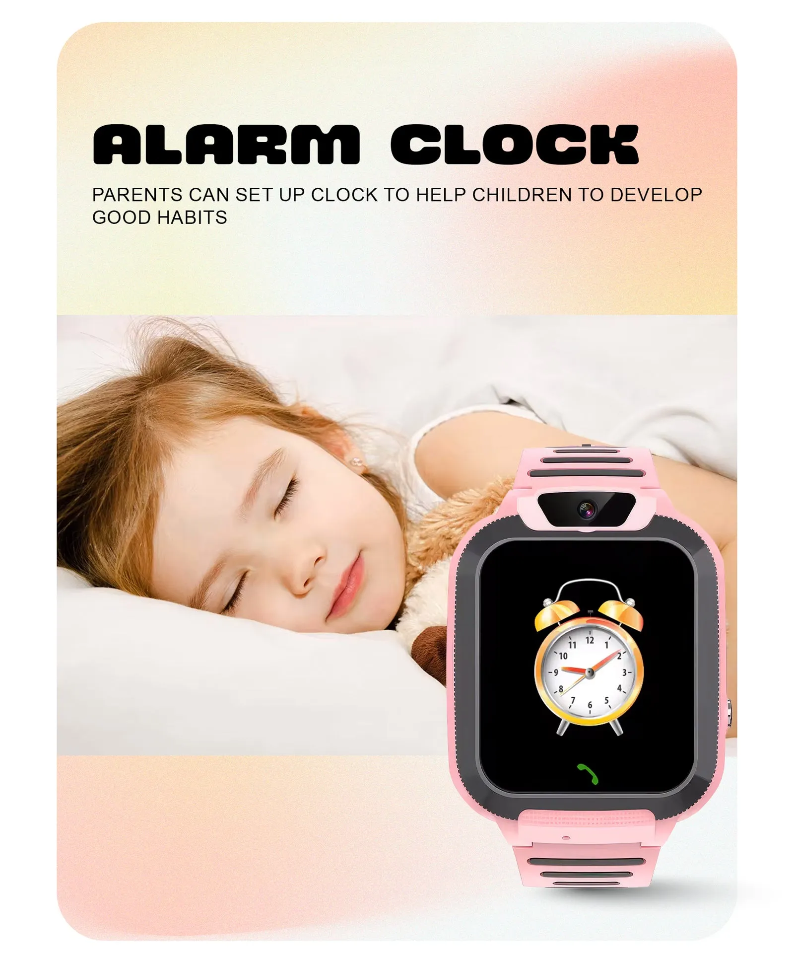 Spiky Basilisk Kids' Cute Waterproof Smartwatch With GPS - Pink