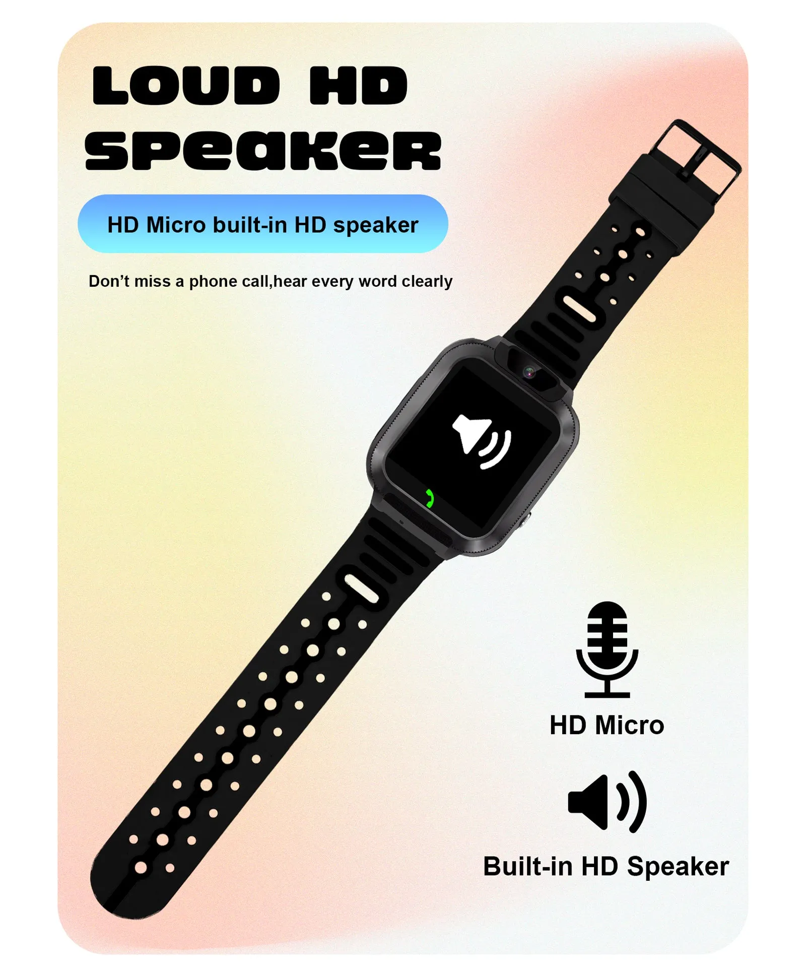 Spiky Basilisk Kids' Cute Waterproof Smartwatch With GPS - Pink