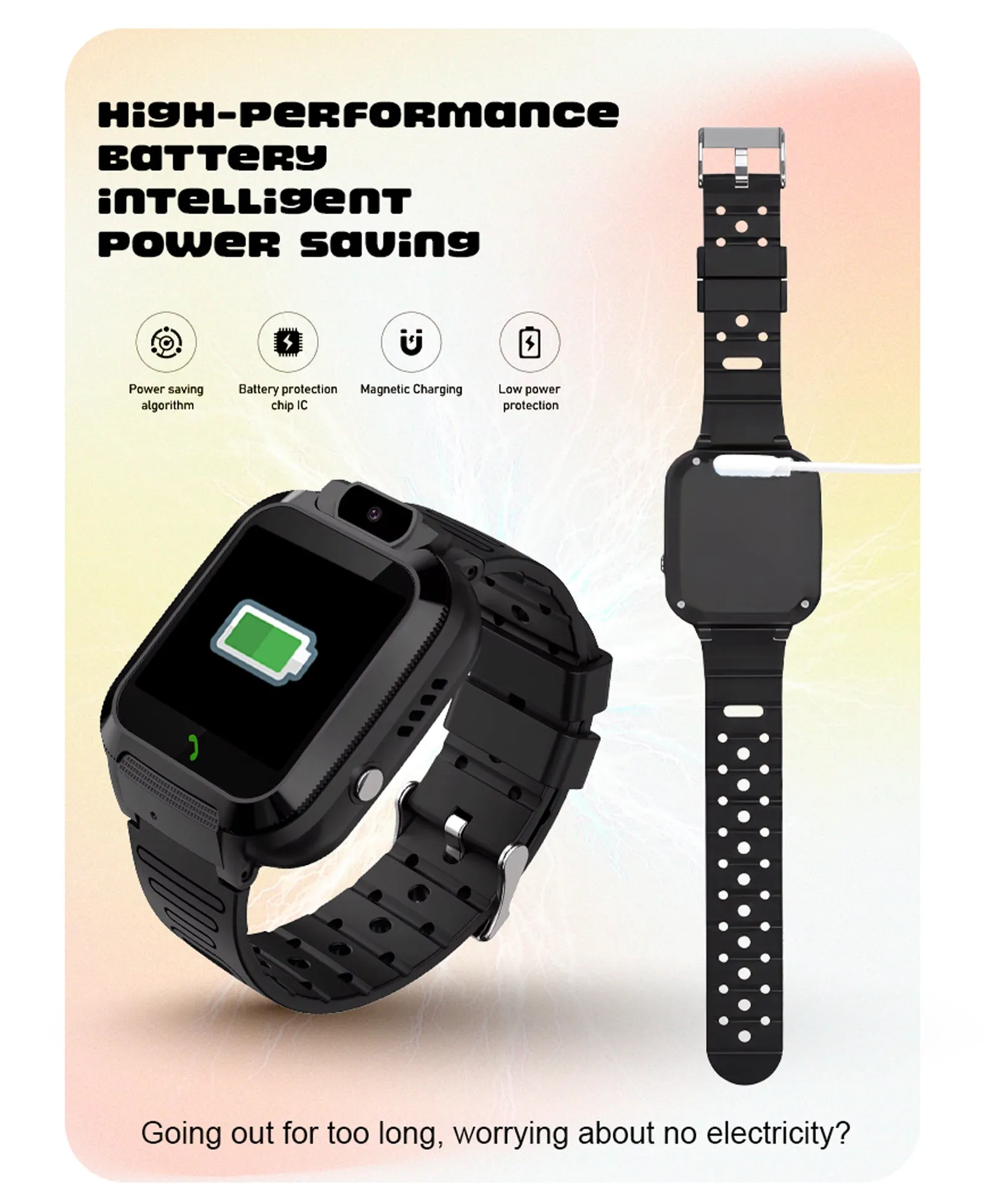 Spiky Basilisk Kids' Cute Waterproof Smartwatch With GPS - Pink