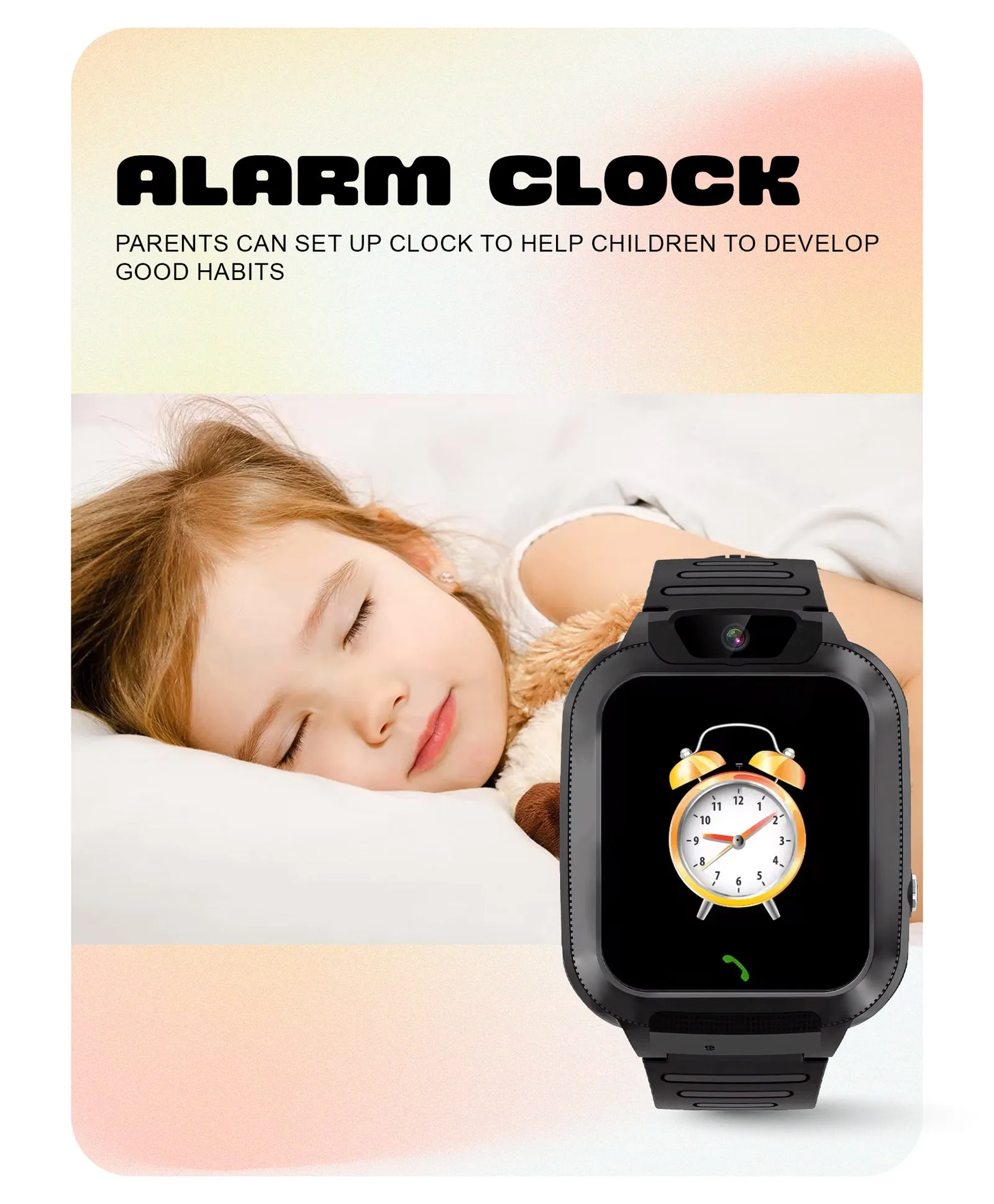Spiky Basilisk Kids' Cute Waterproof Smartwatch With GPS - Pink