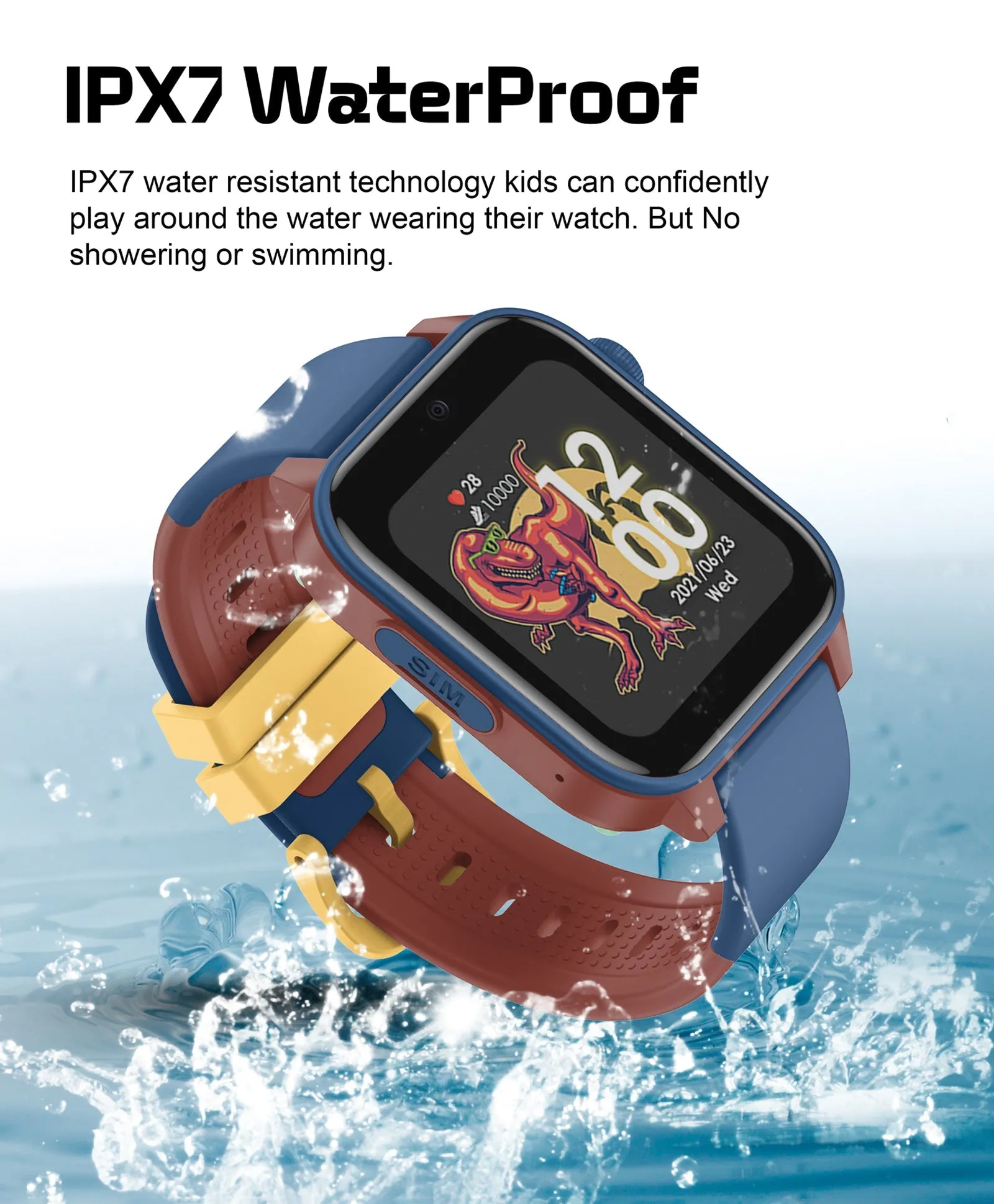 Spiky GNOME 4g Video & Voice Calling Smartwatch with - Blue