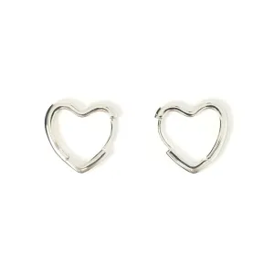 Sweetheart Silver Earrings - Large