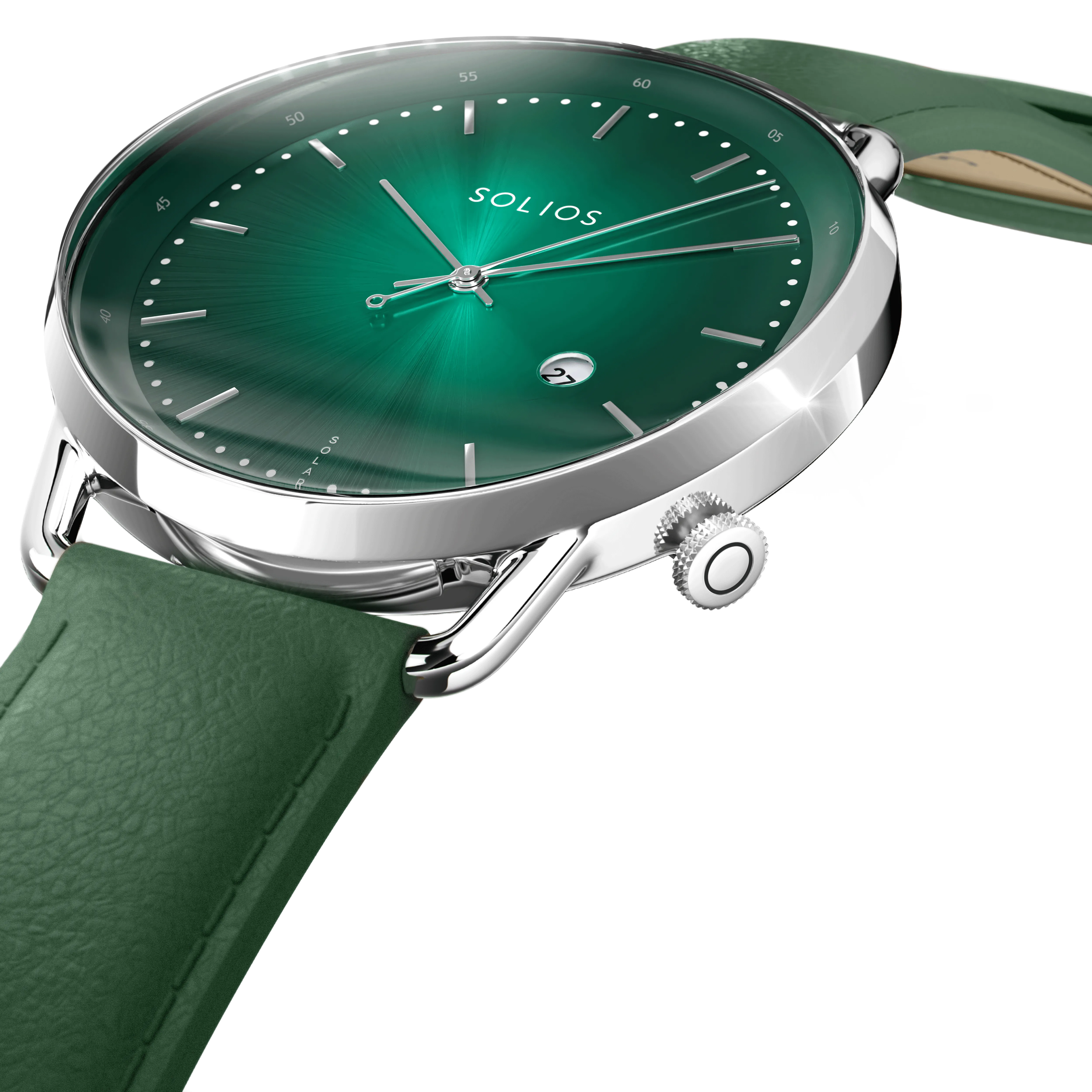 The Rainforest Curve | Green Dial - Silver Case