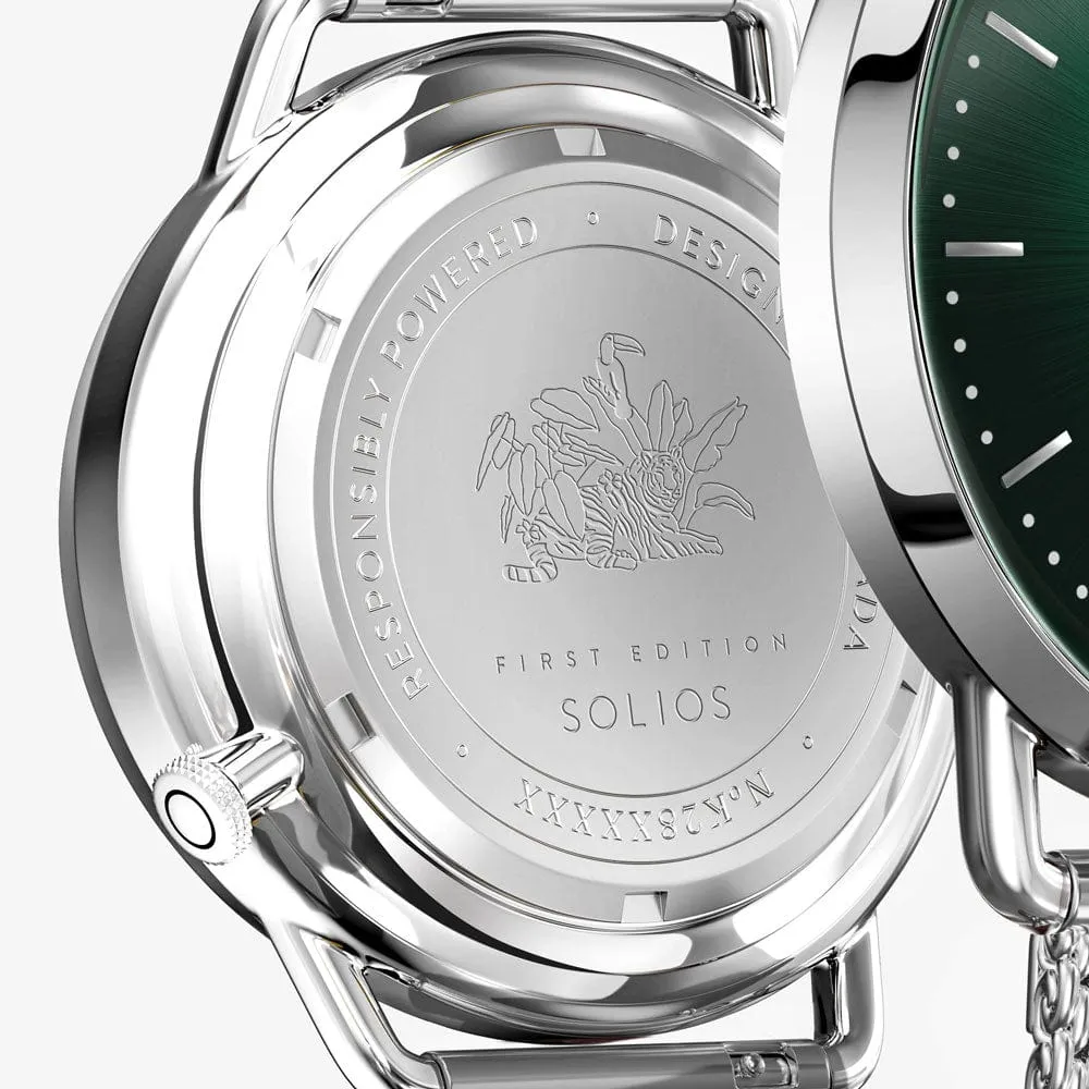 The Rainforest Curve | Green Dial - Silver Case