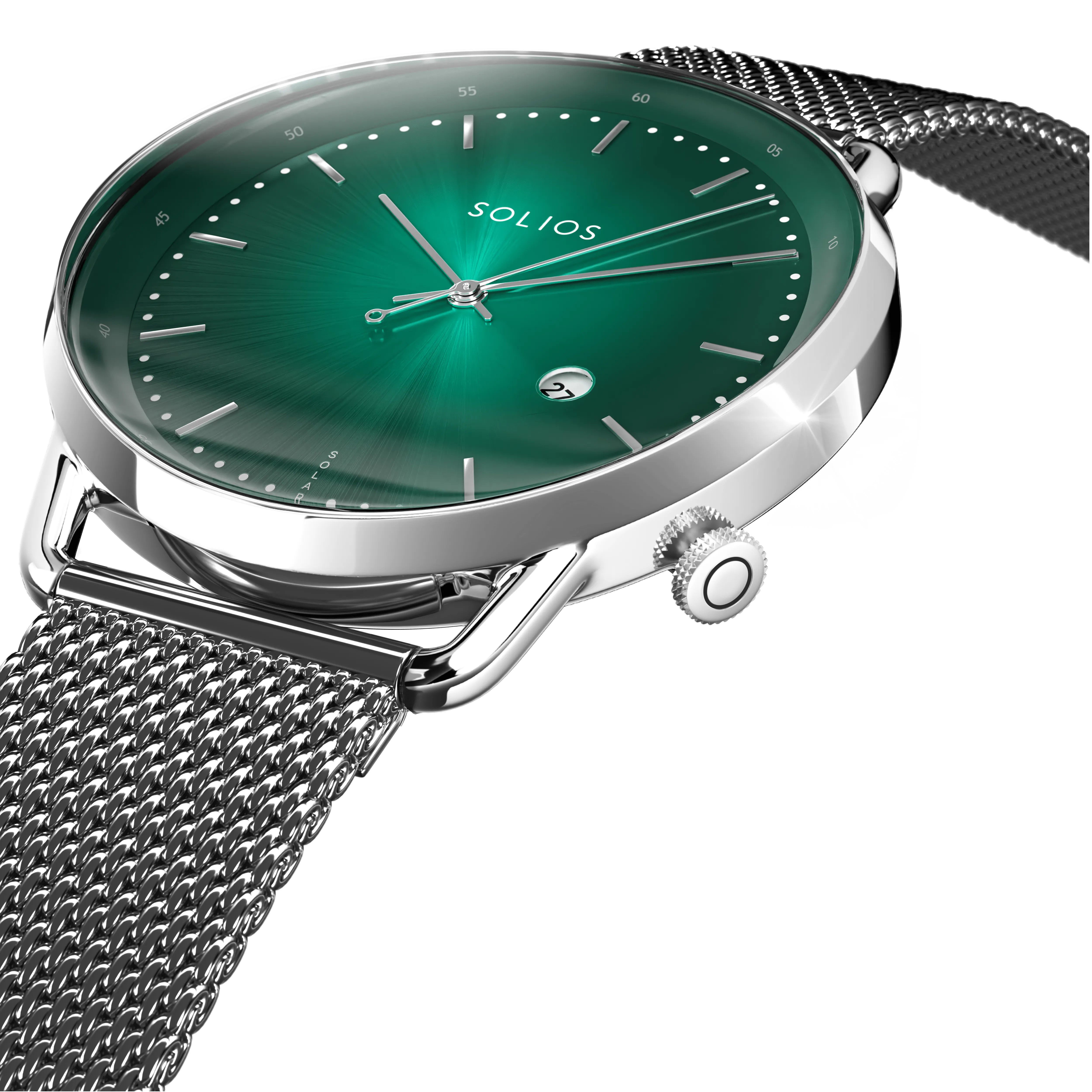 The Rainforest Curve | Green Dial - Silver Case