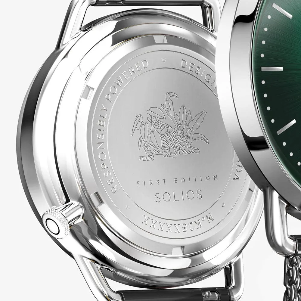 The Rainforest Curve | Green Dial - Silver Case