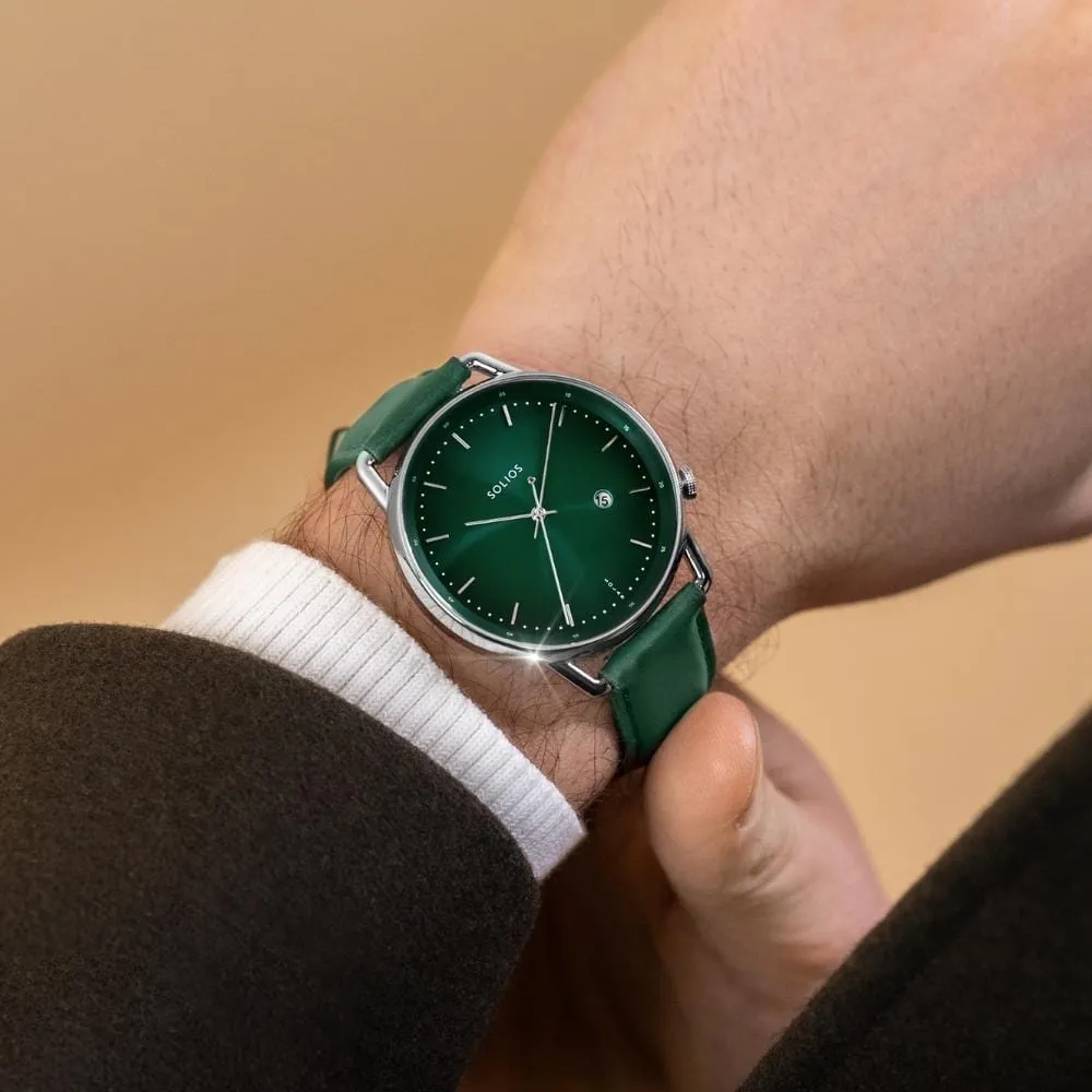 The Rainforest Curve | Green Dial - Silver Case