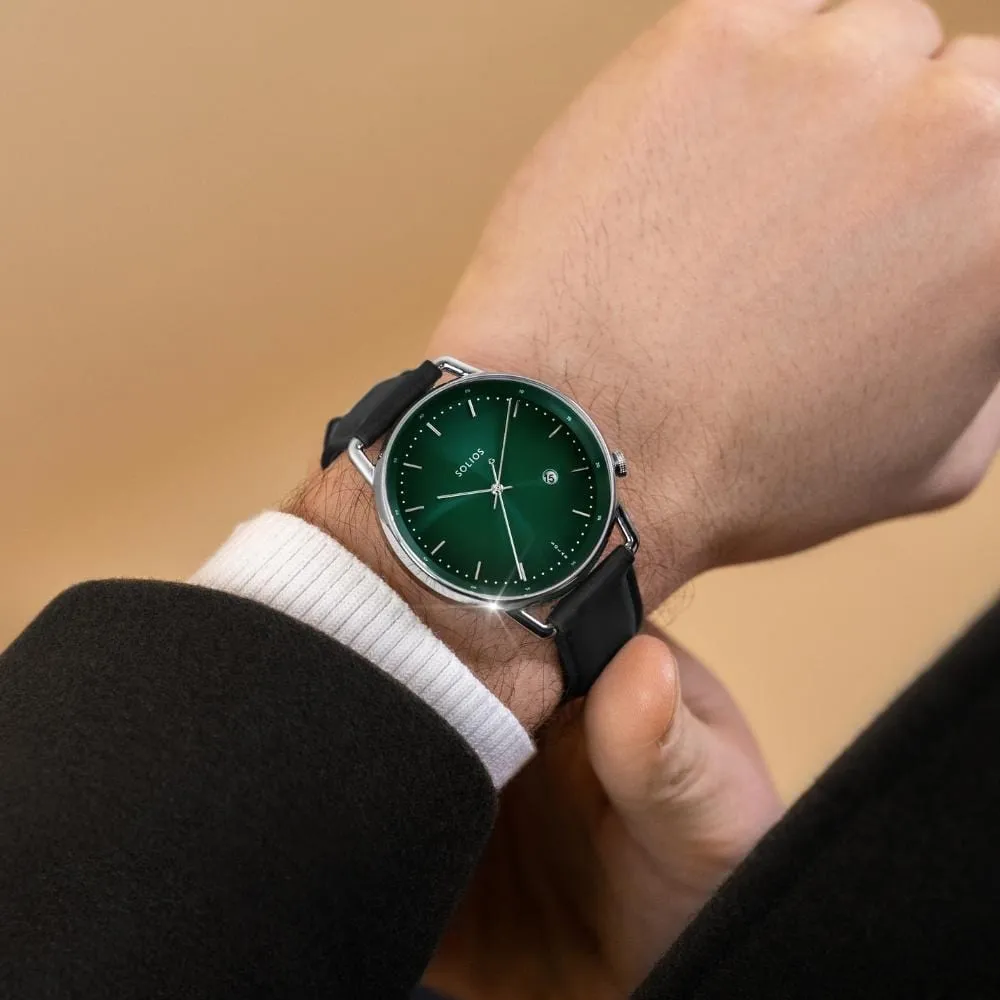 The Rainforest Curve | Green Dial - Silver Case