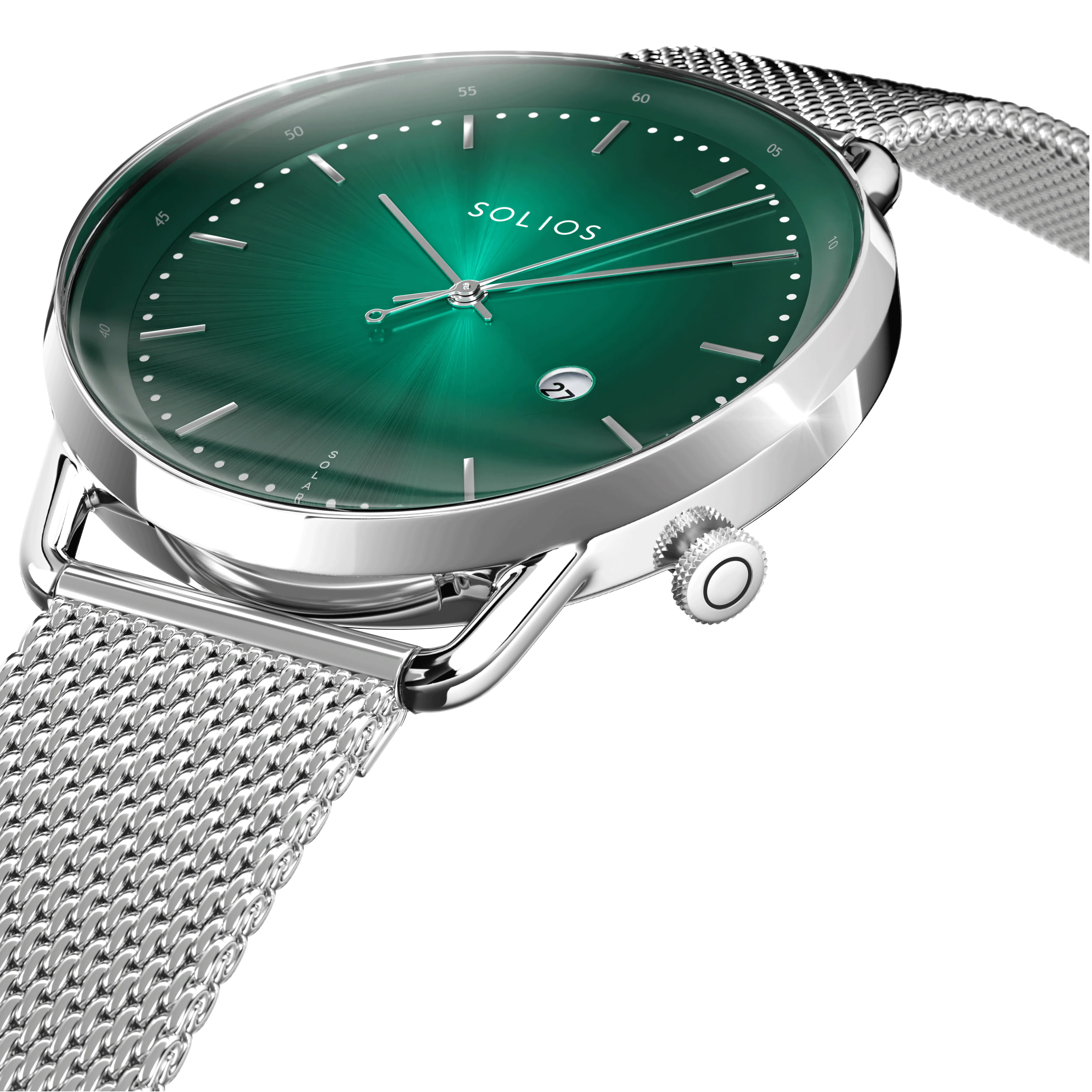 The Rainforest Curve | Green Dial - Silver Case